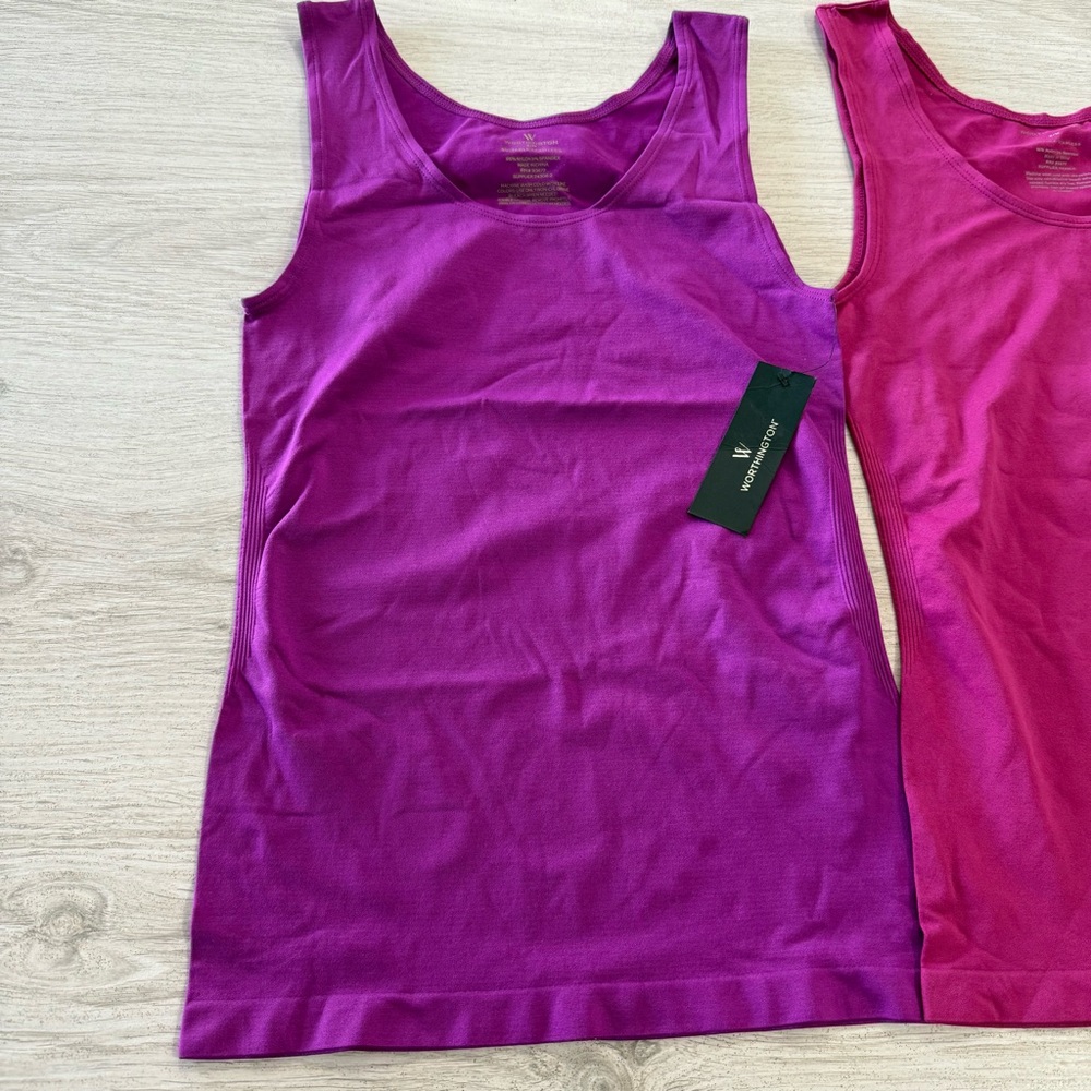 NWT Women's Sleeveless Tops bundle Purple and Pink - Picture 2 of 8